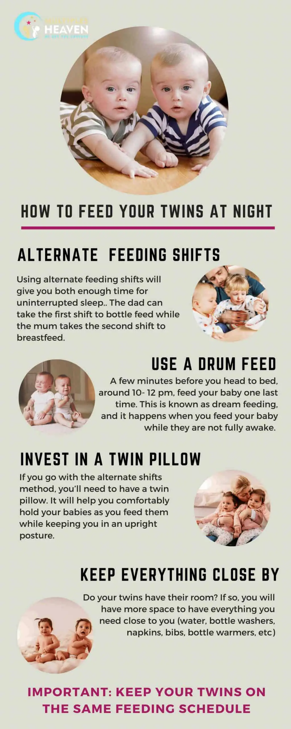 How to feed your twins at night