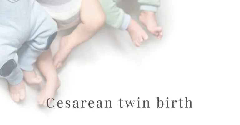 Cesarean twin birth