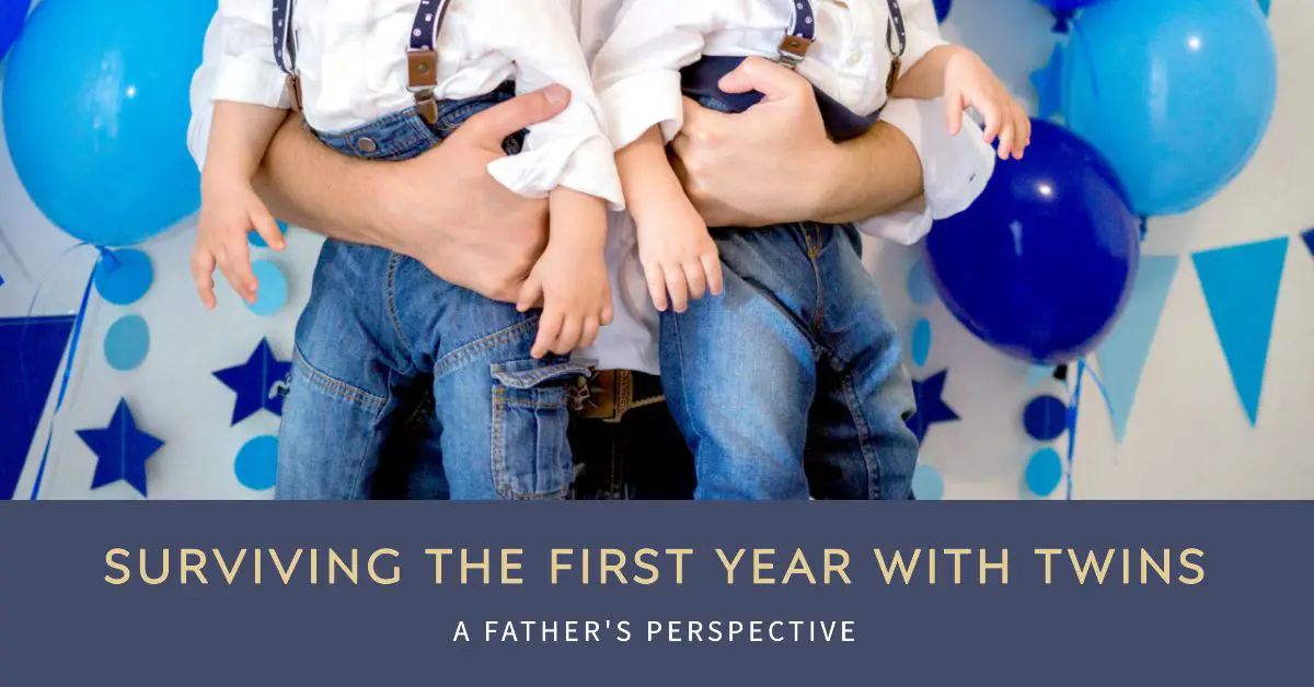 Surviving the first year with twins - a father's perspective.